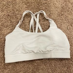 White energy bra from Lululemon, size 6